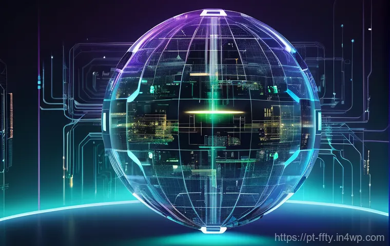 사물인터넷 보안의 미래 전망 - **Prompt:** A visually stunning, high-tech depiction of Artificial Intelligence as a silent guardian...