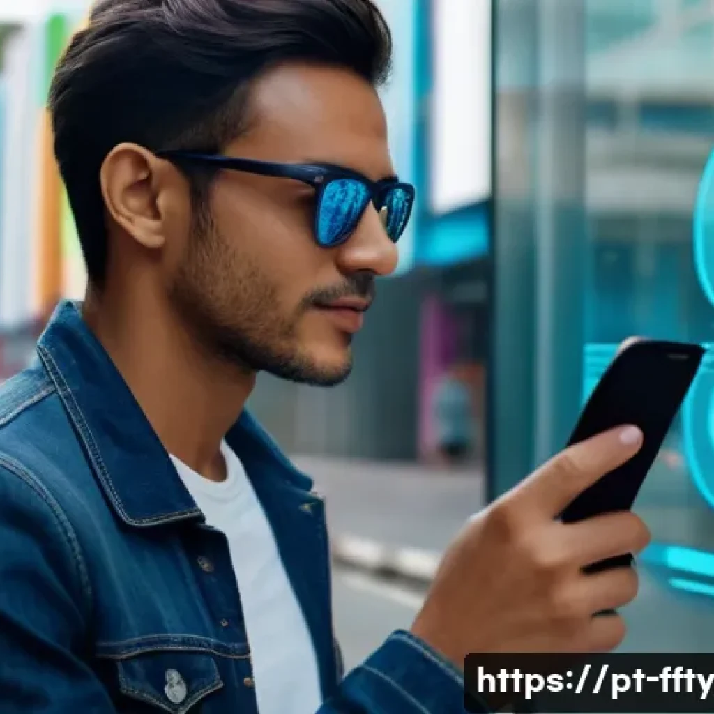 스마트폰 보안의 미래 - A modern Brazilian young adult using a sleek smartphone with ultrasonic fingerprint sensor under the...